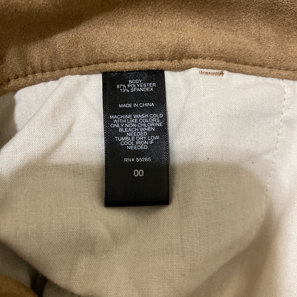 Express High Rise Soft Suede A-Line Button Up Ski… - image 3